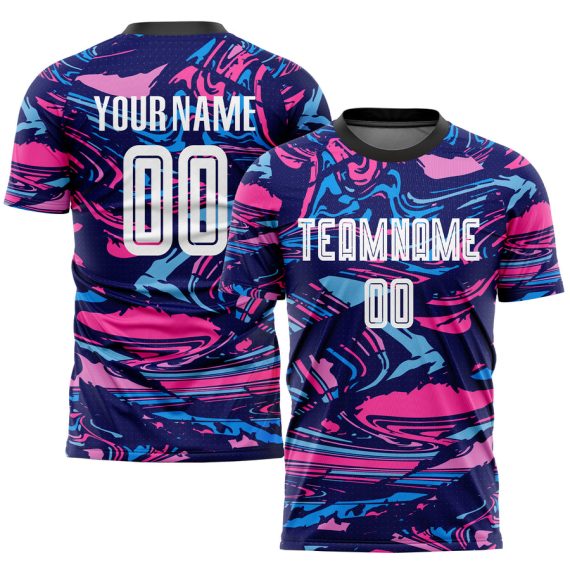 Custom Figure White-Black Third Sublimation Soccer Uniform Jersey